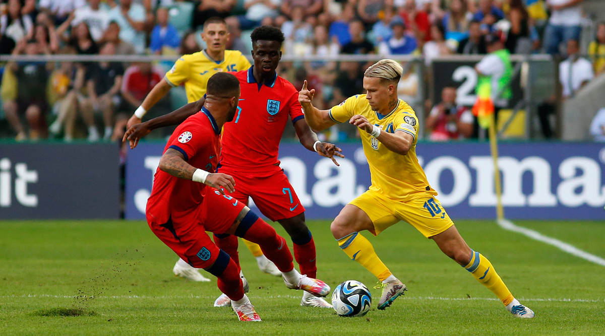Сборная Англии против сборной Украины